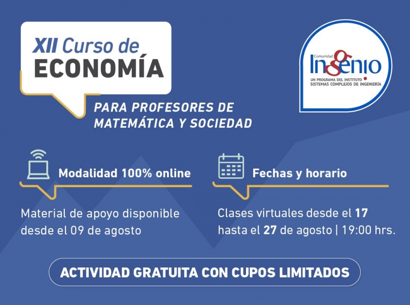 Curso de Economía para profesores de matemática y sociedad