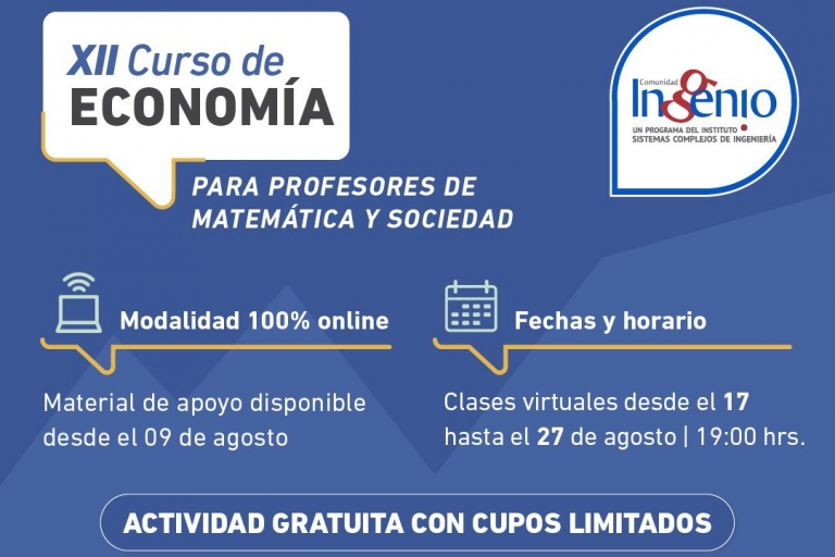 Curso de Economía para profesores de matemática y sociedad