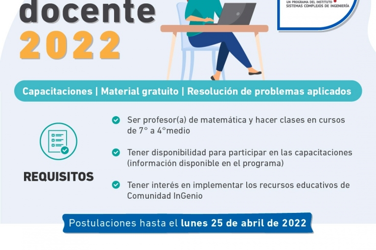 Comunidad InGenio abre cupos para participar en el Programa de Seguimiento Docente 2022