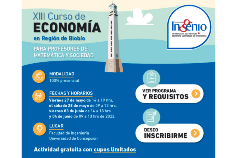 Partieron las inscripciones para el Curso de Economía para docentes en Concepción