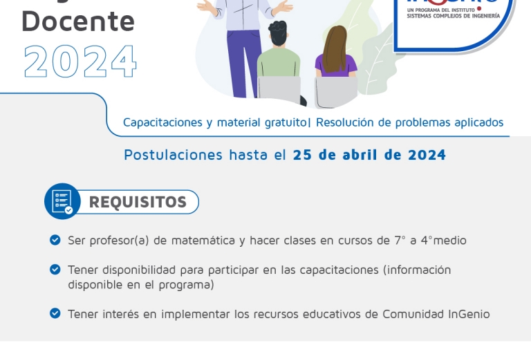 Postula al Programa de Seguimiento Docente de Comunidad InGenio